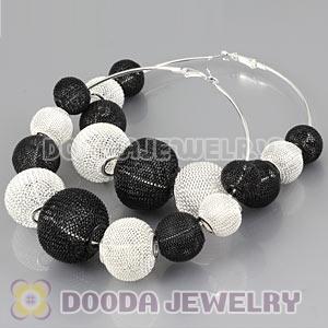 90mm Basketball Wives Mesh Hoop Earrings Wholesale