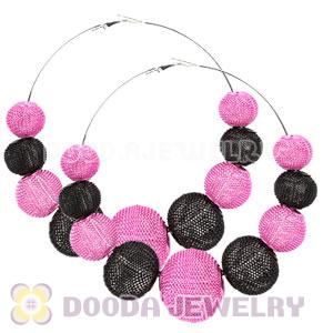 90mm Basketball Wives Mesh Hoop Earrings Wholesale