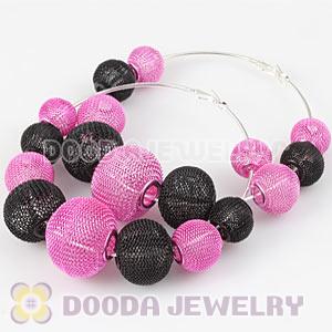 90mm Basketball Wives Mesh Hoop Earrings Wholesale