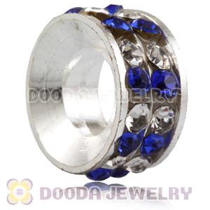 10mm Alloy Basketball Wives Crystal Spacer Beads Wholesale