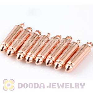 32mm Rose Gold Plated ABS Basketball Wives Bullet Beads Wholesale 