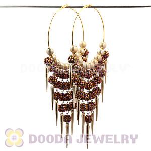 80mm Chandelier Basketball Wives Spike Hoop Earrings Wholesale