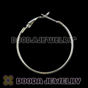 35mm Platinum Plated Hoops For Basketball Wives Earrings Accesories