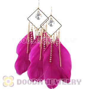 Pink Basketball Wives Feather Earrings Wholesale