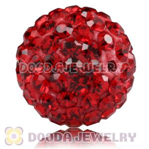 10mm Red Czech Crystal Beads Earrings Component Findings 