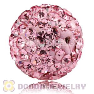 10mm Pink Czech Crystal Beads Earrings Component Findings 