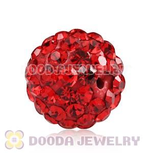 8mm Red Czech Crystal Beads Earrings Component Findings 
