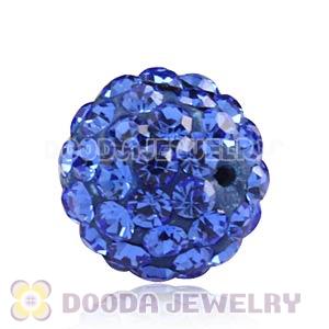 8mm Blue Czech Crystal Beads Earrings Component Findings 