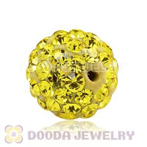 8mm Yellow Czech Crystal Beads Earrings Component Findings 