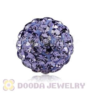8mm Purple Czech Crystal Beads Earrings Component Findings 