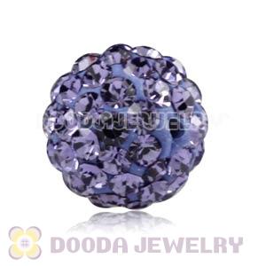 8mm Purple Czech Crystal Beads Earrings Component Findings 