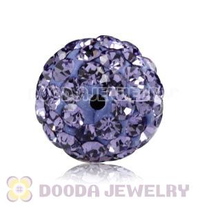 8mm Purple Czech Crystal Beads Earrings Component Findings 