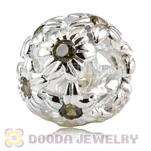 925 Sterling Silver European Beads with stone