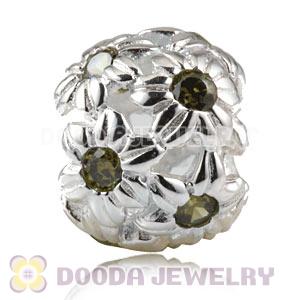 925 Sterling Silver European Beads with stone