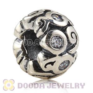 925 Solid Silver European Style Beads with Stone