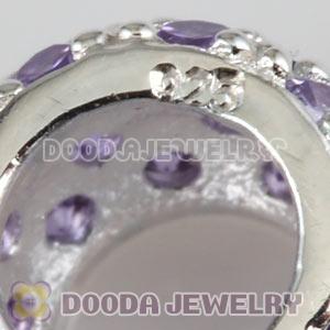 925 Solid Silver European Style Beads with Stone