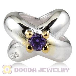 925 Solid Silver European Style Beads with Stone