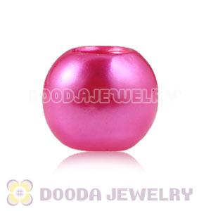 12mm Peach European Big Hole ABS Pearl Beads Wholesale 