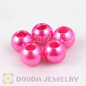 12mm Peach European Big Hole ABS Pearl Beads Wholesale 