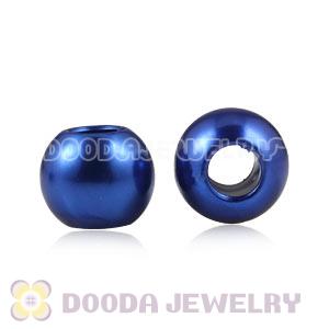 12mm Blue Big Hole ABS Pearl Beads For European Jewelry Wholesale 