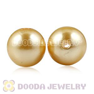 14mm Yellow Basketball Wives ABS Pearl Beads Wholesale 