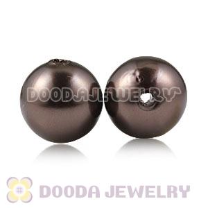 14mm Brown Basketball Wives ABS Pearl Beads Wholesale 