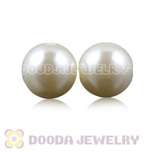 14mm White Basketball Wives ABS Pearl Beads Wholesale 