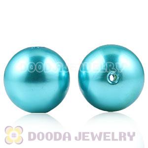 20mm Cyan Basketball Wives ABS Pearl Beads Wholesale 