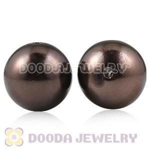 20mm Coffee Basketball Wives ABS Pearl Beads Wholesale 