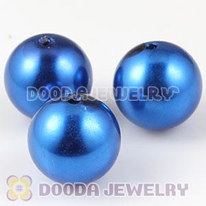 20mm Blue Basketball Wives ABS Pearl Beads Wholesale 