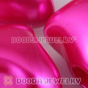 19X23mm Pink Heart Basketball Wives ABS Pearl Beads Wholesale 