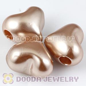 19X23mm Heart Basketball Wives ABS Pearl Beads Wholesale 