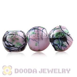 14mm Big Hole Acrylic Beads For European Jewelry Wholesale 