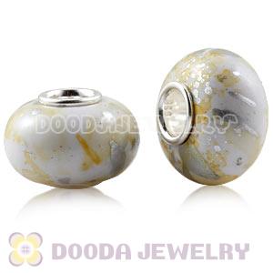 10×15mm European Acrylic Beads In 925 Silver Core Wholesale