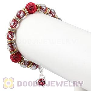 Snowflake Glass Beaded Basketball Wives Bracelets With Czech Crystal Beads 