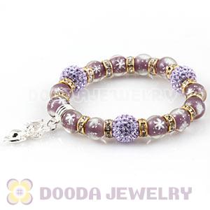 Snowflake Glass Beaded Basketball Wives Bracelets With Czech Crystal Beads 