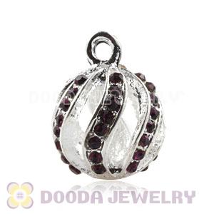 Fashion 14mm Silver Plated Alloy Pendants With Stones Wholesale