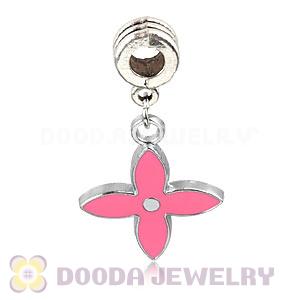 Platinum Plated Alloy Enamel Four-Leaf Clover European Charms Wholesale 
