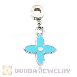 Platinum Plated Alloy Enamel Four-Leaf Clover European Charms Wholesale 