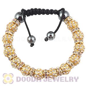 Handmade Style TresorBeads Crystal Ball Bead Bracelets With Hematite