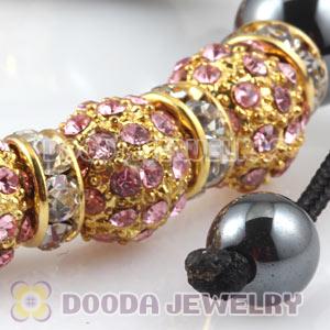 Handmade Style TresorBeads Crystal Ball Bead Bracelets With Hematite