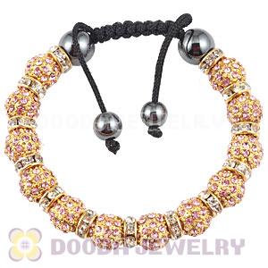 Handmade Style TresorBeads Crystal Ball Bead Bracelets With Hematite