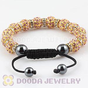 Handmade Style TresorBeads Crystal Ball Bead Bracelets With Hematite