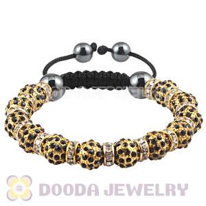Handmade Style TresorBeads Blck Crystal Ball Bead Bracelets With Hematite