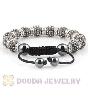 Handmade Style TresorBeads Crystal Ball Bead Bracelets With Hematite