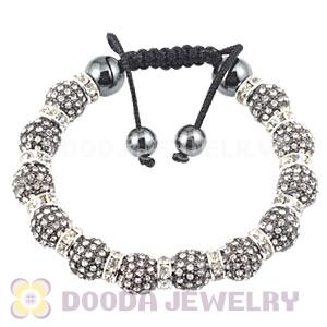 Handmade Style TresorBeads Crystal Ball Bead Bracelets With Hematite