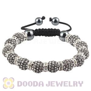 Handmade Style TresorBeads Crystal Ball Bead Bracelets With Hematite