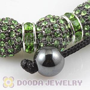 Handmade Style TresorBeads Crystal Ball Bead Bracelets With Hematite