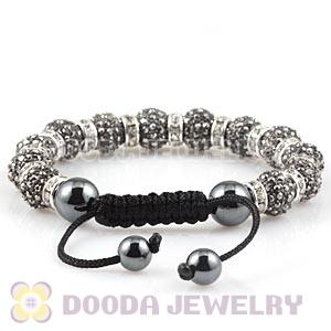 Handmade Style TresorBeads Crystal Ball Bead Bracelets With Hematite