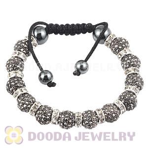 Handmade Style TresorBeads Crystal Ball Bead Bracelets With Hematite